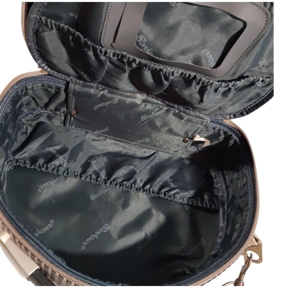 Vintage Hard Side Travel Case W Shoulder Strap - Picture 11 of 13